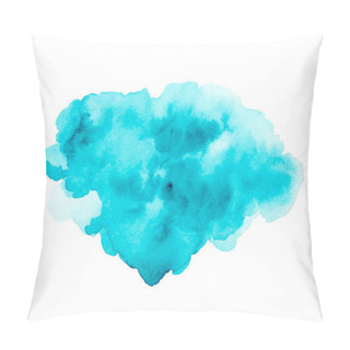 Personality  Bright Expressive Vector Blue Watercolor Blob Pillow Covers