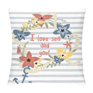 Personality  I Love Sea And You Pillow Covers