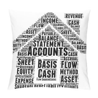 Personality  Account Word Cloud Illustration In House Shape Pillow Covers