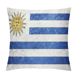 Personality  Grunge Uruguay Flag. Uruguay Flag With Grunge Texture. Pillow Covers