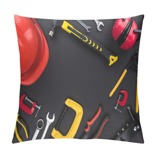 Personality  Reparement Tools And Hard Hat Pillow Covers