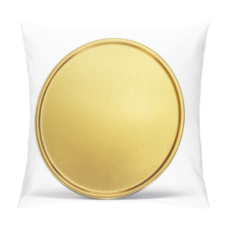 Personality  Gold Coin Sign Isolated On A White Backgrond. 3d Illustration Pillow Covers