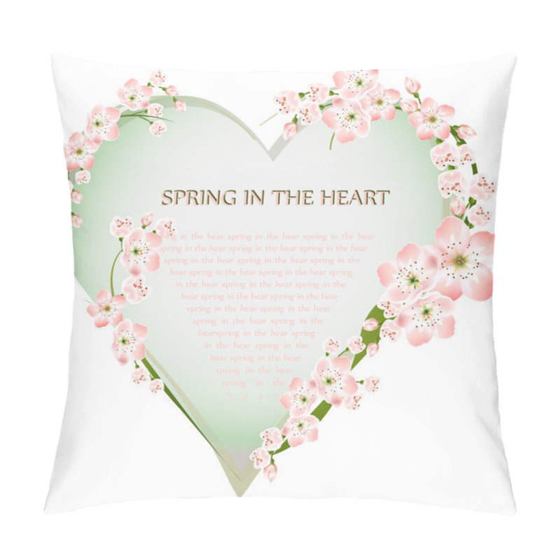 Personality  Postcard With Heart And Flowers Pillow Covers