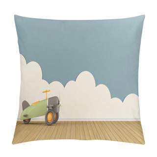 Personality  Empty Playroom With Toy Plane Pillow Covers