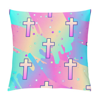 Personality  Vanilla Cross.Spooky Seamless Pattern. Halloween Wrapping Paper  Pillow Covers