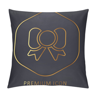 Personality  Bowtie Golden Line Premium Logo Or Icon Pillow Covers