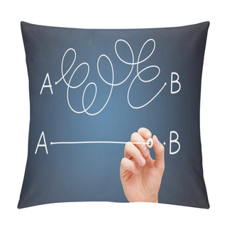 Personality  Shortcut From Point A To Point B Concept Pillow Covers