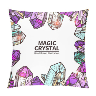 Personality  Crystals Hand Drawn Illustration Pillow Covers