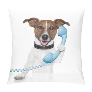 Personality  Dog On The Phone Talking Pillow Covers