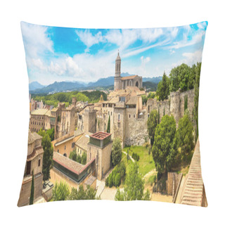 Personality  Panoramic View Of Girona Pillow Covers