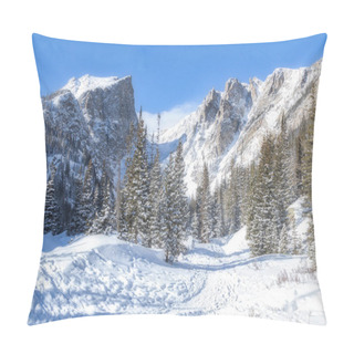 Personality  Cold Winter Day Along The Dream Lake Trail In Rocky Mountain National Park Located In Estes Park Colorado Pillow Covers