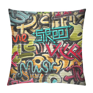 Personality  Graffiti Grunge Texture Pillow Covers