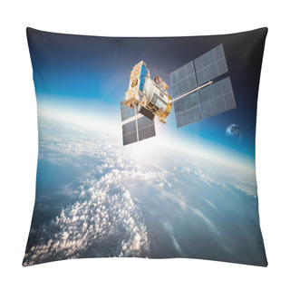 Personality  Space Satellite Over The Planet Earth Pillow Covers