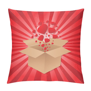 Personality  Box With Hearts Pillow Covers