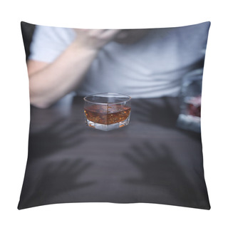 Personality  Alcoholism - A Man Tormented By Remorse Pillow Covers