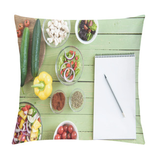Personality  Fresh Raw Vegetables And Notebook  Pillow Covers