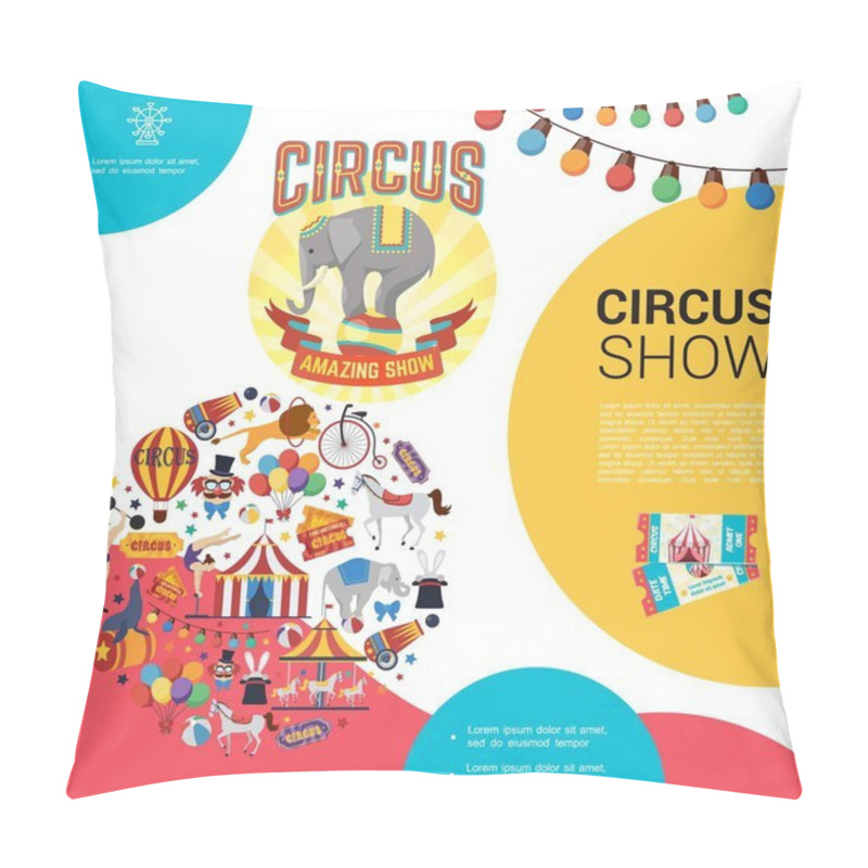 Personality  Flat Carnival Circus Template pillow covers