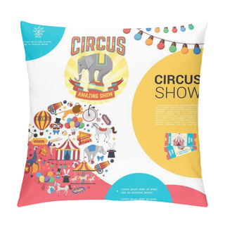 Personality  Flat Carnival Circus Template Pillow Covers