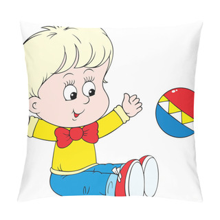 Personality  Small Child Playing With Ball Pillow Covers