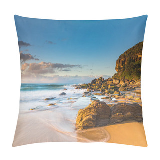 Personality  Sunrise Seascape With Clouds From Killcare Beach On The Central Coast, NSW, Australia. Pillow Covers