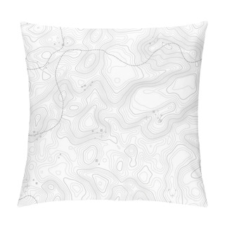 Personality  Seamless Pattern. Topographic Map Background With Space For Copy Seamless Texture. Line Topography Map Contour Background , Geographic Grid . Mountain Hiking Trail Over Terrain . Pillow Covers