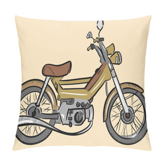 Personality  Old Color Moped Pillow Covers