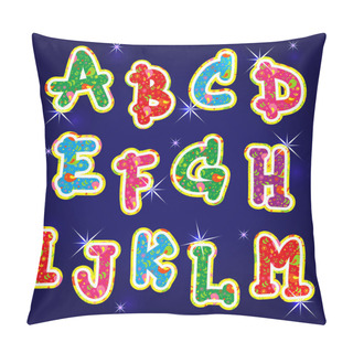Personality  Children's Bright Alphabet First 13 Characters Pillow Covers