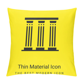 Personality  Ancient Pillar Minimal Bright Yellow Material Icon Pillow Covers