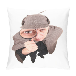 Personality  Detective Sherlock Holmes Investigate With Magnifying Glass Pillow Covers