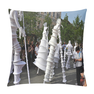 Personality  Artist On Stilts, Street Theater Pillow Covers