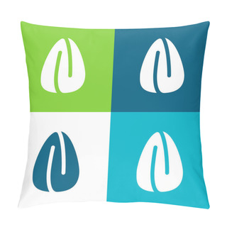 Personality  Almond Flat Four Color Minimal Icon Set Pillow Covers