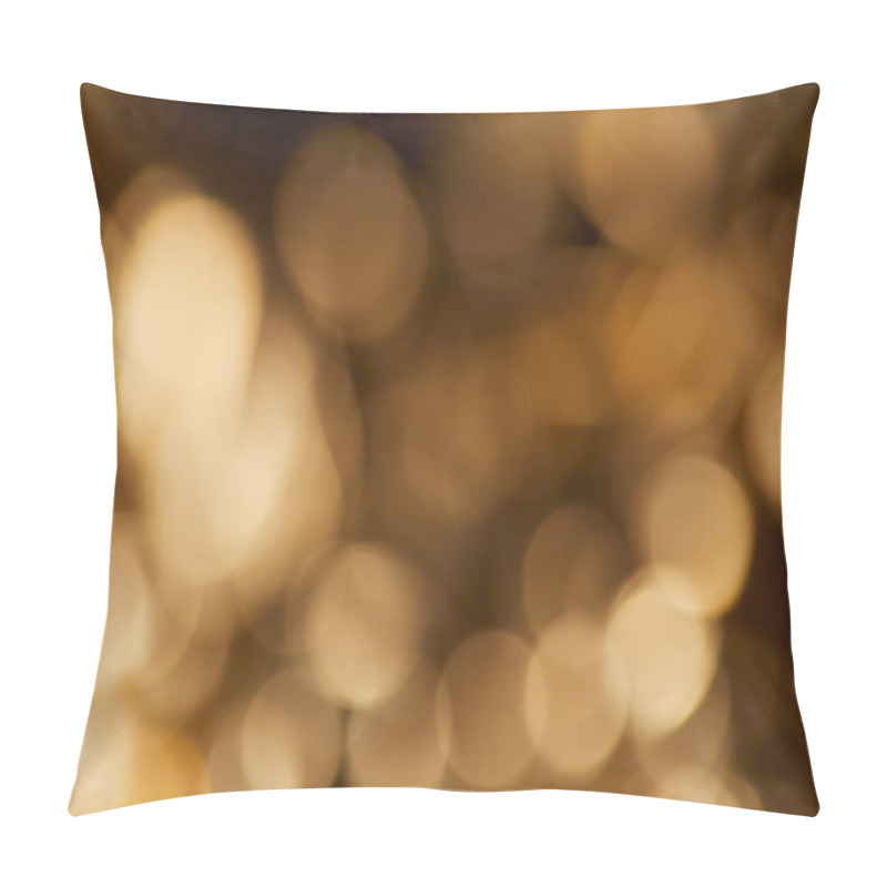 Personality  golden sparkling lights on dark black background  pillow covers