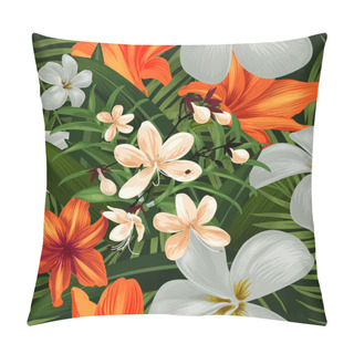 Personality  Amaryllis Seamless Pattern Pillow Covers