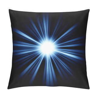 Personality  Blue Beams Of Light: Shining Star Pillow Covers
