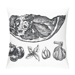 Personality  Pork Shoulder Blade And Spices Pillow Covers