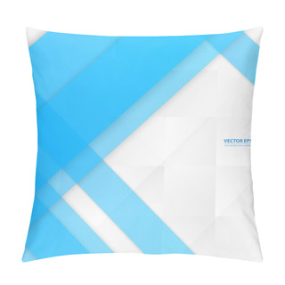 Personality  Vector Abstract Geometric Shape From Gray Cubes. Pillow Covers
