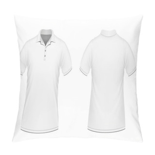 Personality  White Men's Polo Shirt Pillow Covers