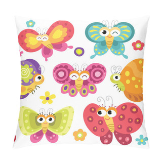 Personality  Cute And Colorful Butterflies Pillow Covers