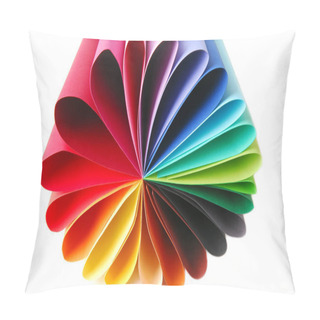 Personality  Color Colorful Paper Folded Isolated On White Pillow Covers