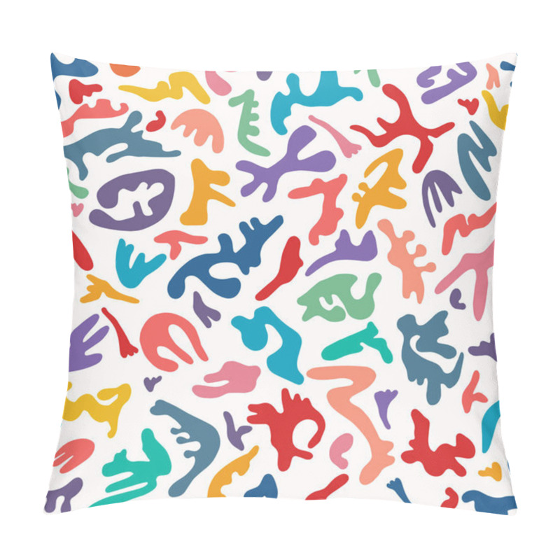 Personality  Abstract Organic Cut Out Shapes. Vector Pattern. Pillow Covers