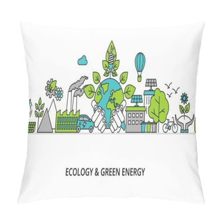Personality  Infographic Concept Of Ecology Problem Pillow Covers