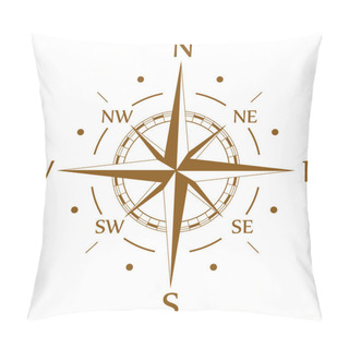 Personality  Brown Compass Vector Pillow Covers