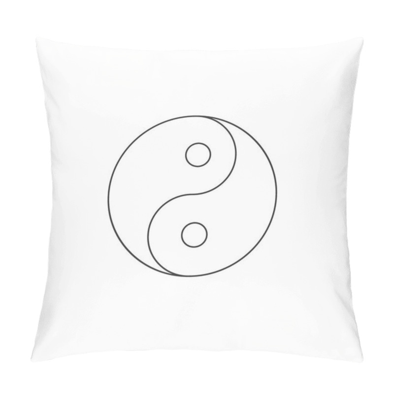 Personality  Yin Yang icon. Vector illustration, flat design. pillow covers