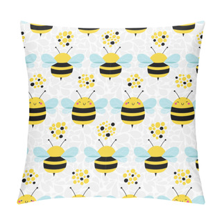 Personality  Cartoon Bees Pattern Pillow Covers