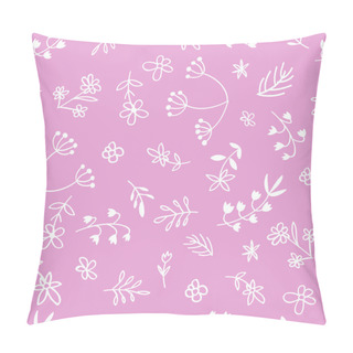 Personality  Vector Hand Drawn Doodle Flower Seamless Pattern Pillow Covers
