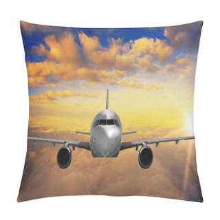 Personality  Airplane On Sunset Sky Pillow Covers