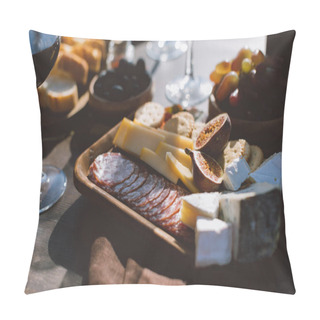 Personality  Various Snacks For Red Wine Pillow Covers