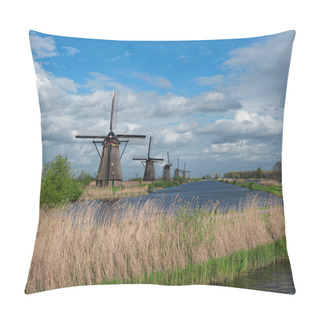 Personality  Historic Dutch Windmills, Kinderdijk, Netherlands Pillow Covers