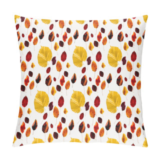 Personality  Collection Of Colored Autumn Leaves Pillow Covers