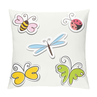 Personality  Cartoon Insects. Pillow Covers